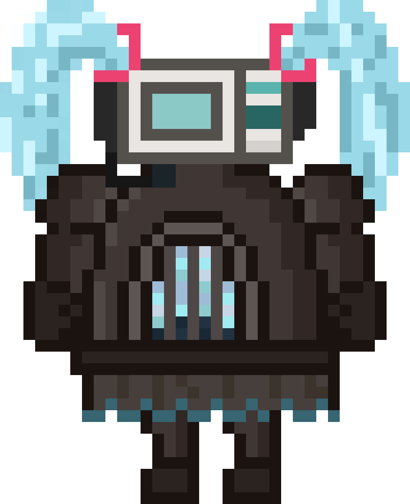 A mini-boss parody character of the Vocaloid character 'Hatsune Miku'. She has a microwave for a head and a large furnace for her body.