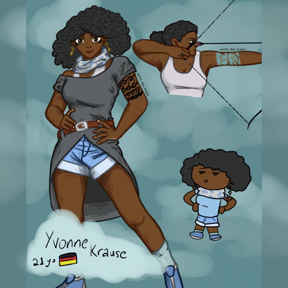 Reference sheet of one of my original characters in a book I'm planning
