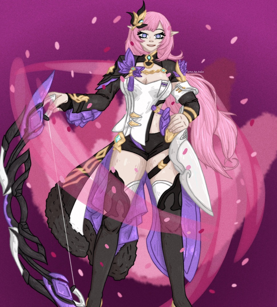 Fanart of the character Elysia from the game Honkai Impact
